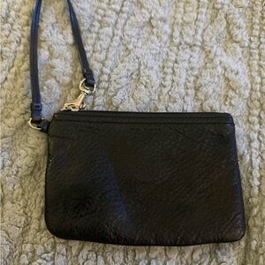 Coach Black Leather Wristlet